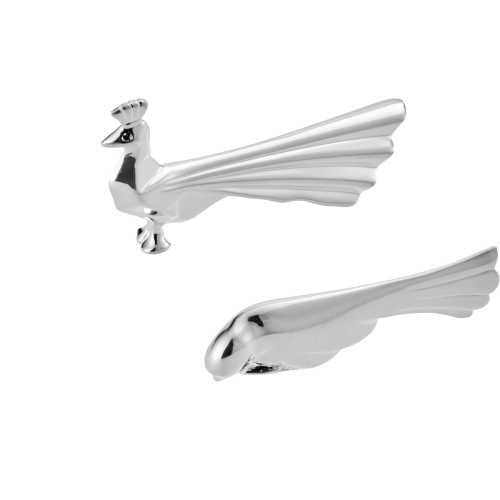 christofle Set de 2 Porte-couteaux Paon/Colombe en Métal Argenté 