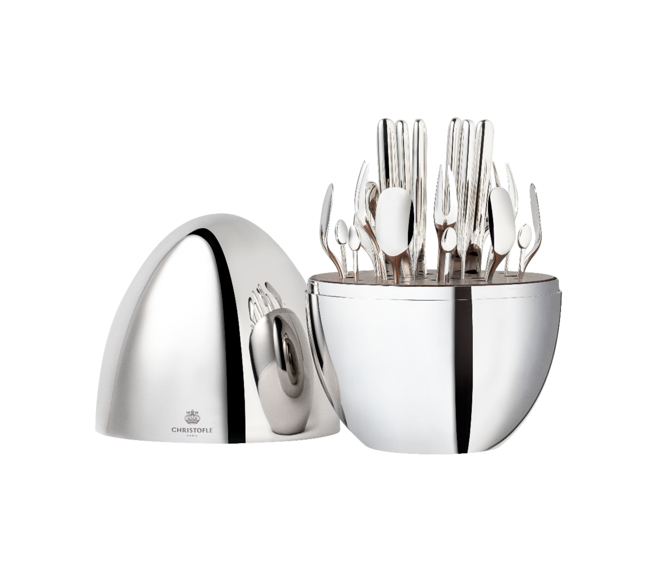 christofle mood party - set of aperitif flatware for 6 persons (24 pieces)  0