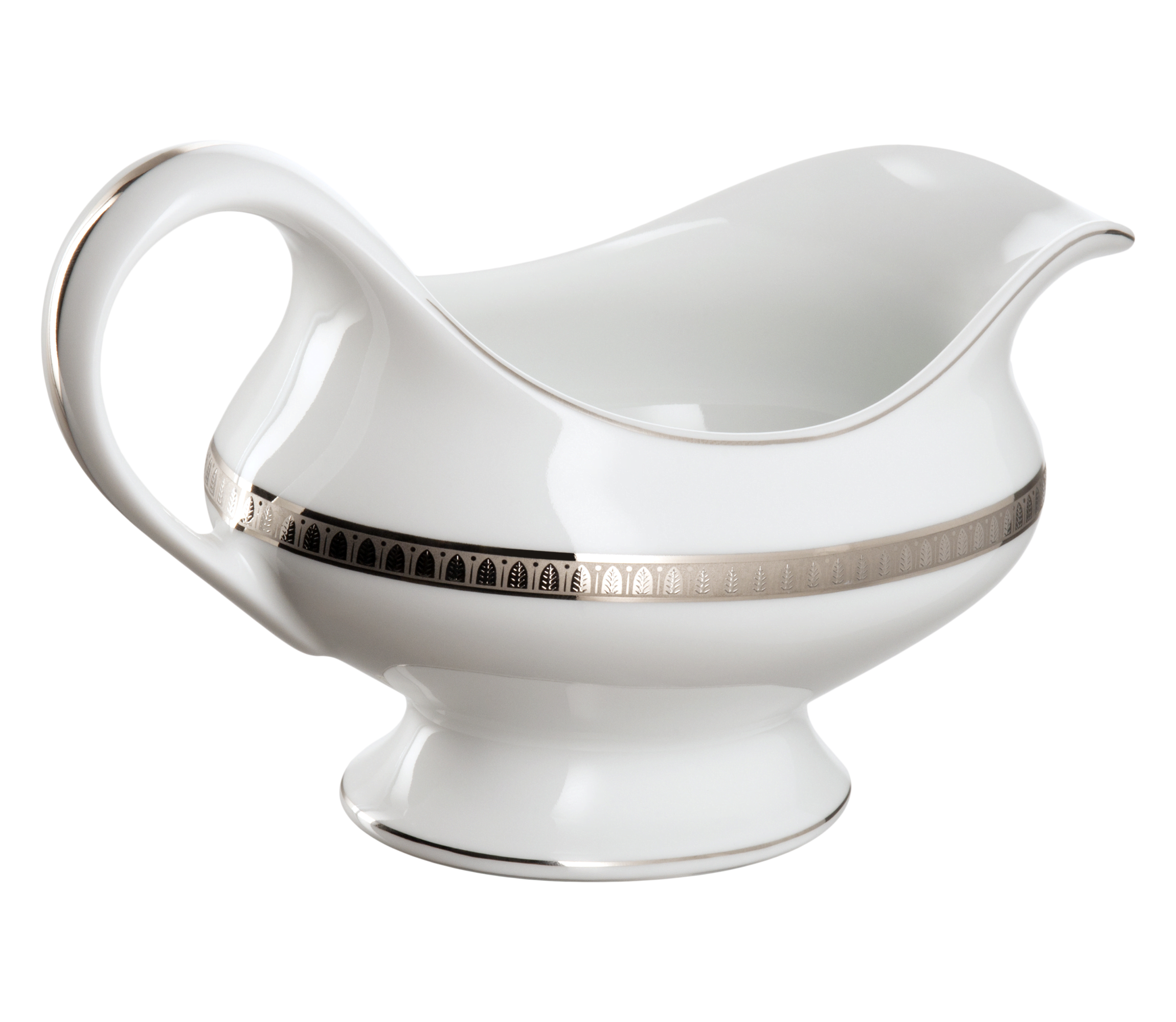 christofle Porcelain Sauce Plate Platinum finish