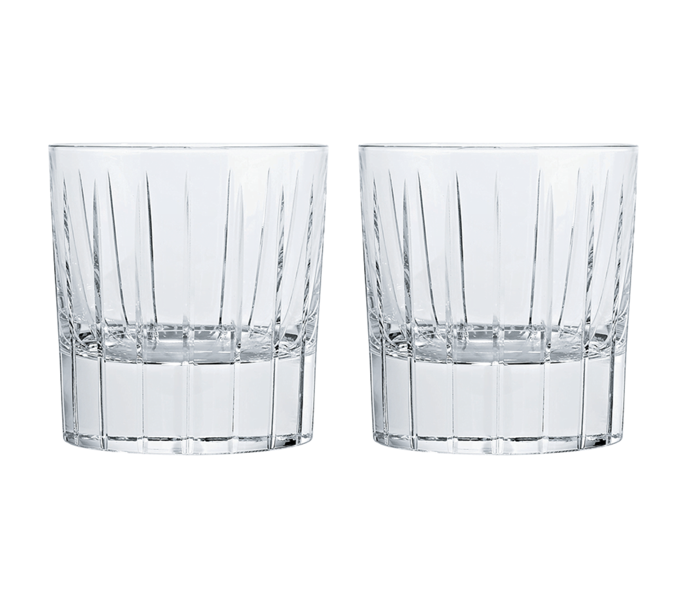 christofle Lot de 2 verres à whisky old-fashioned en cristal