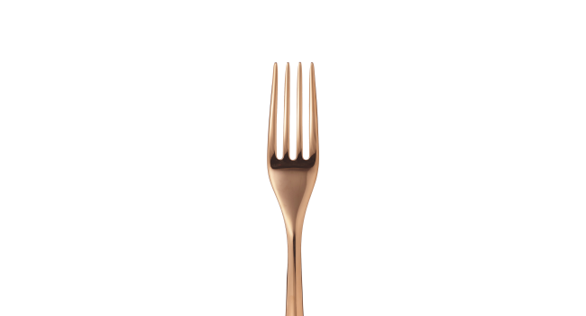 christofle Copper Stainless Steel Dessert Fork 