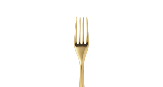 christofle Gold Stainless Steel Dessert Fork