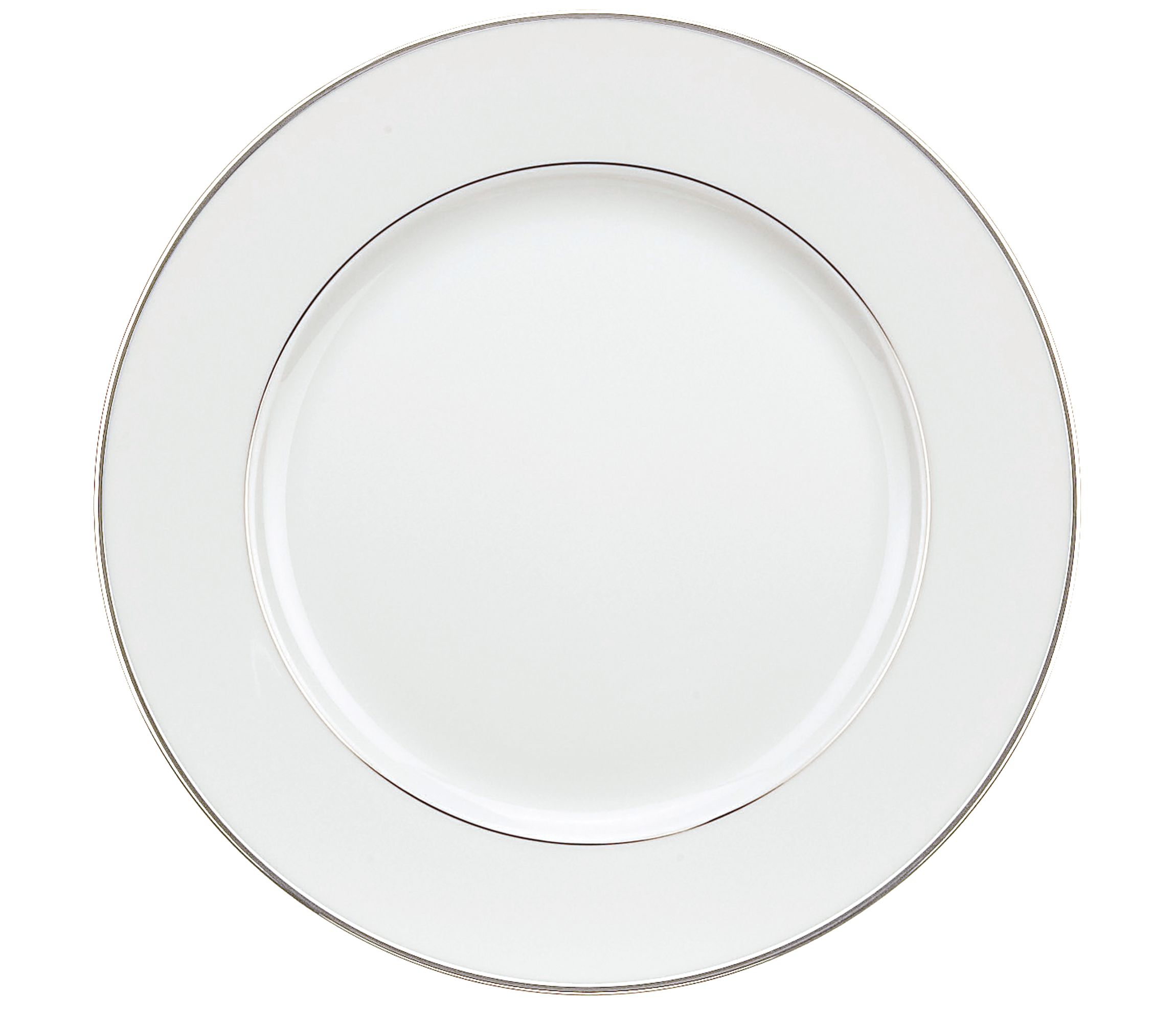 christofle Assiette à dessert en porcelaine finition platine