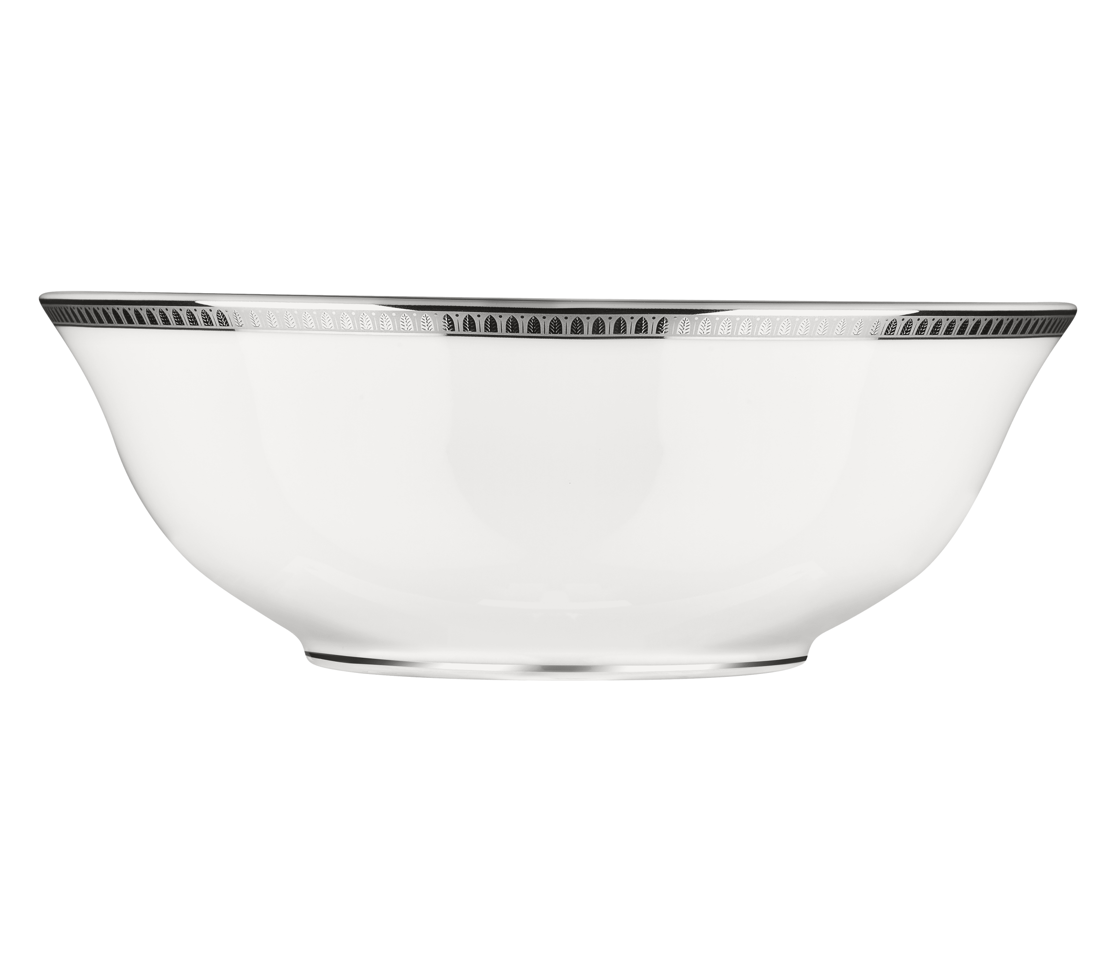 christofle Saladier en porcelaine finition platine