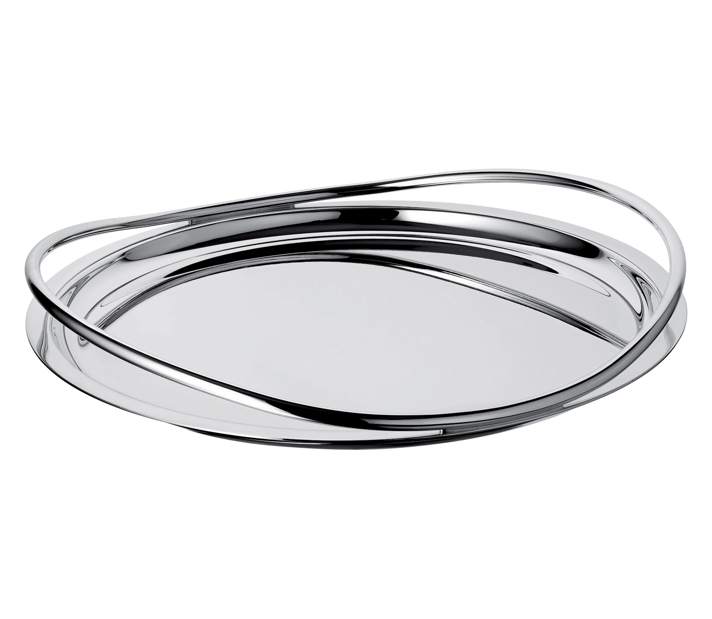 christofle Plateau rond en métal argenté - 39 cm