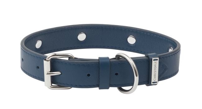christofle Collier en cuir de veau pour chien - taille 2