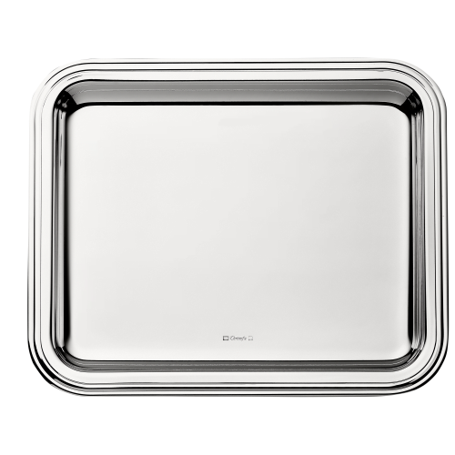 christofle Plateau rectangulaire en métal argenté - 20 x 16 cm