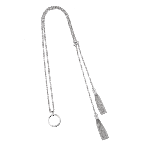 christofle Sterling Silver Eyeglass Holder Long Necklace
