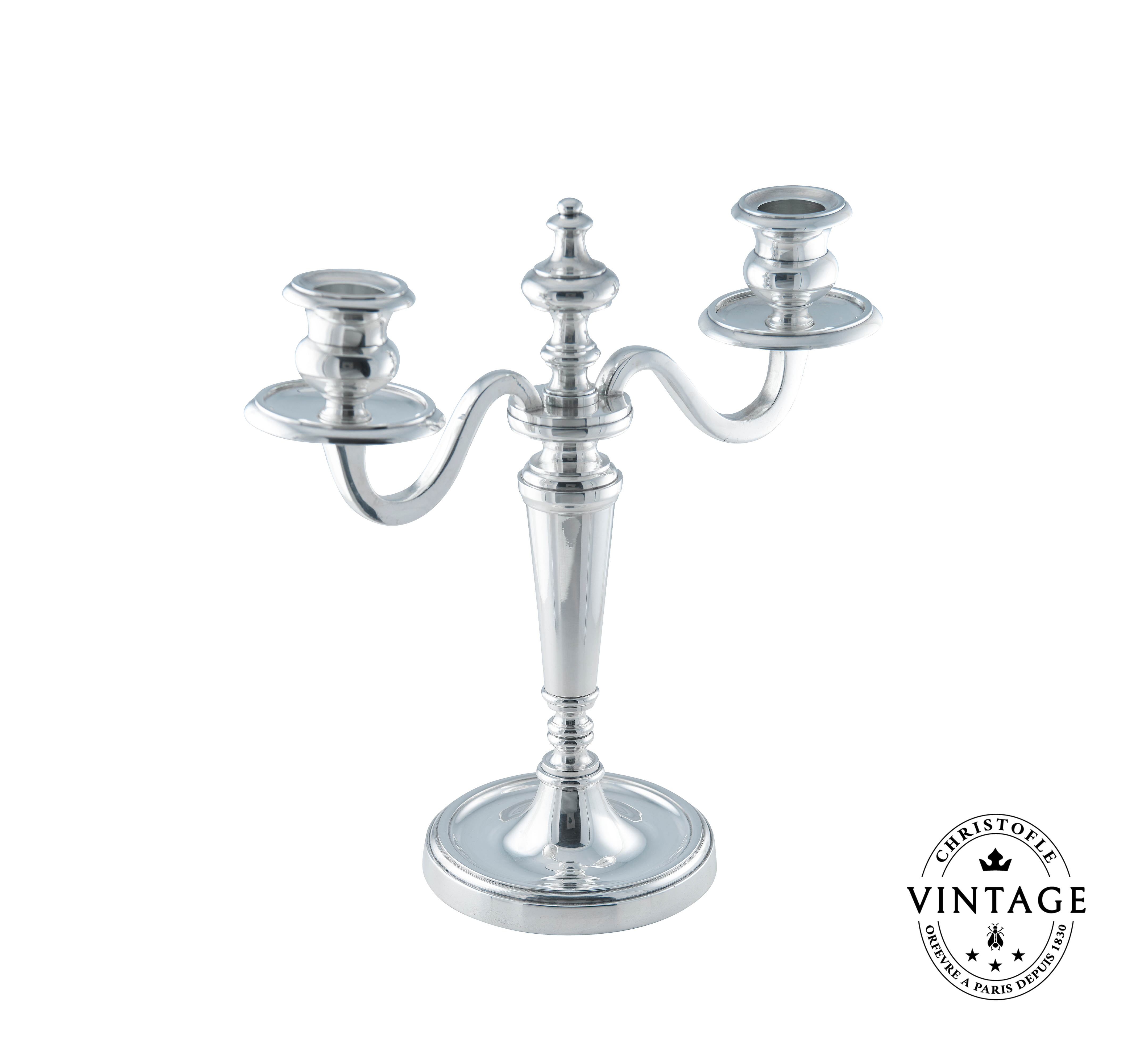 Two light Candelabra, Silverware - Vintage