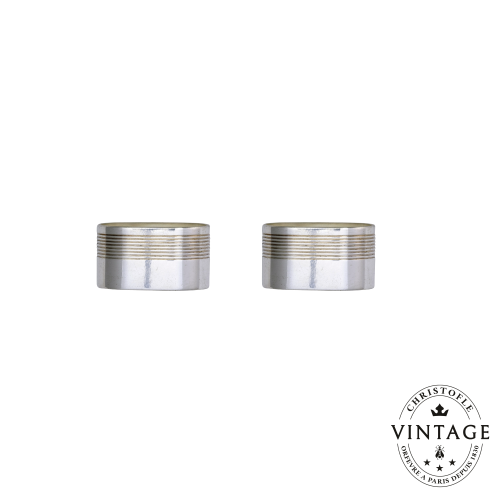 christofle Vintage Silvered Set of 2 Napkin Rings