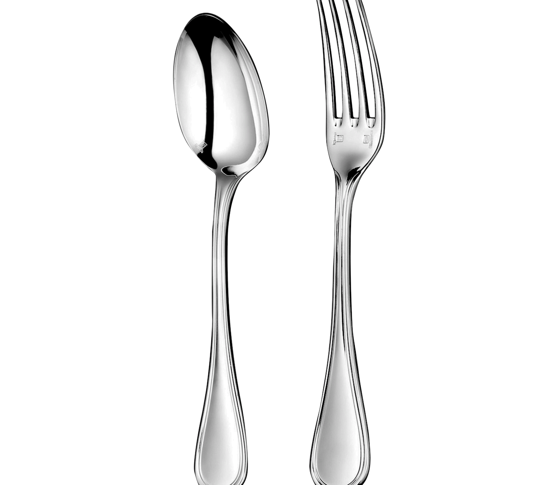 christofle Coffret de 2 couverts en argent massif