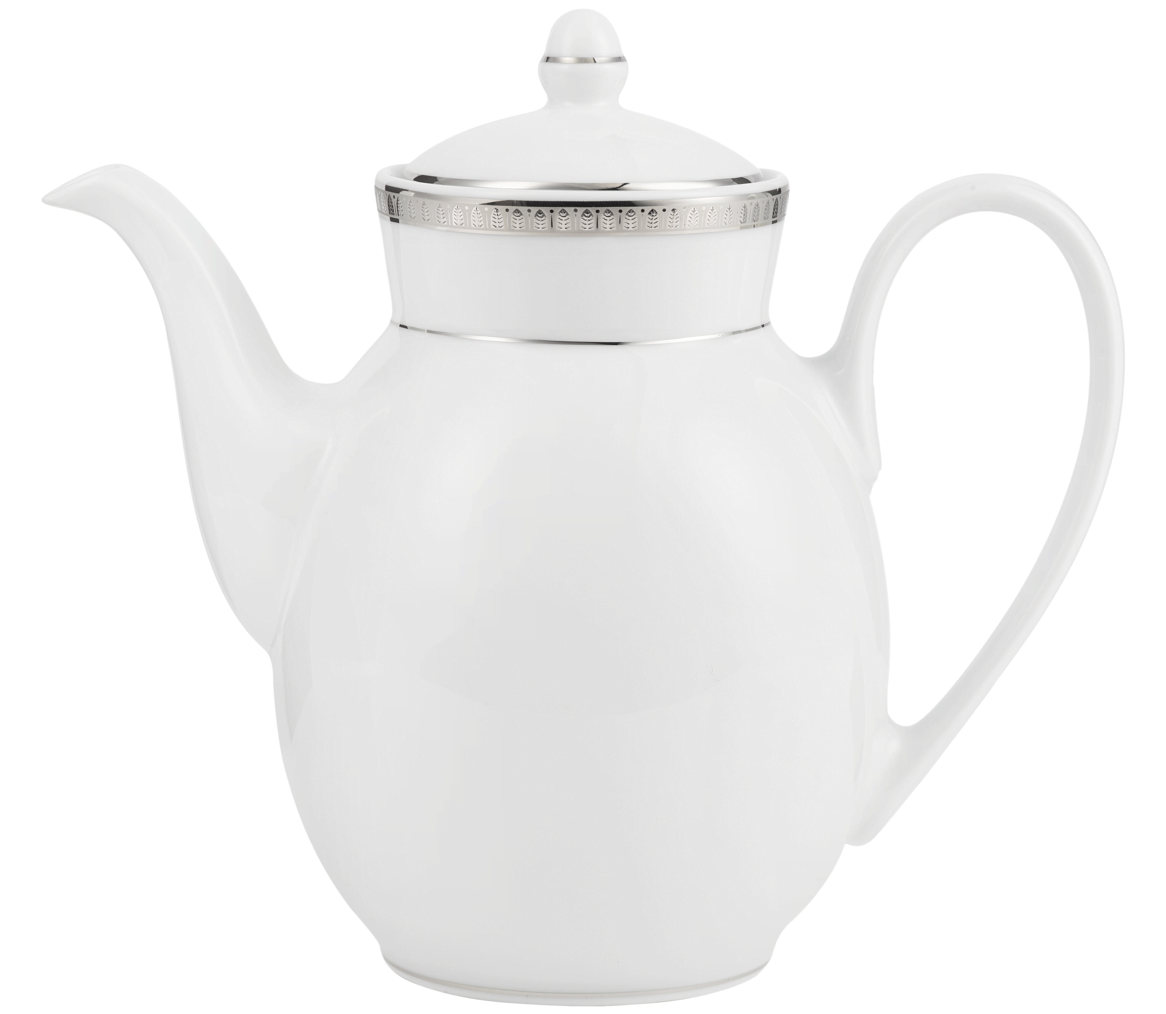 christofle Porcelain Pot Platinum Finish