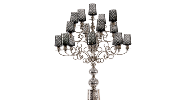 christofle Crystal Chandelier Floor Lamp