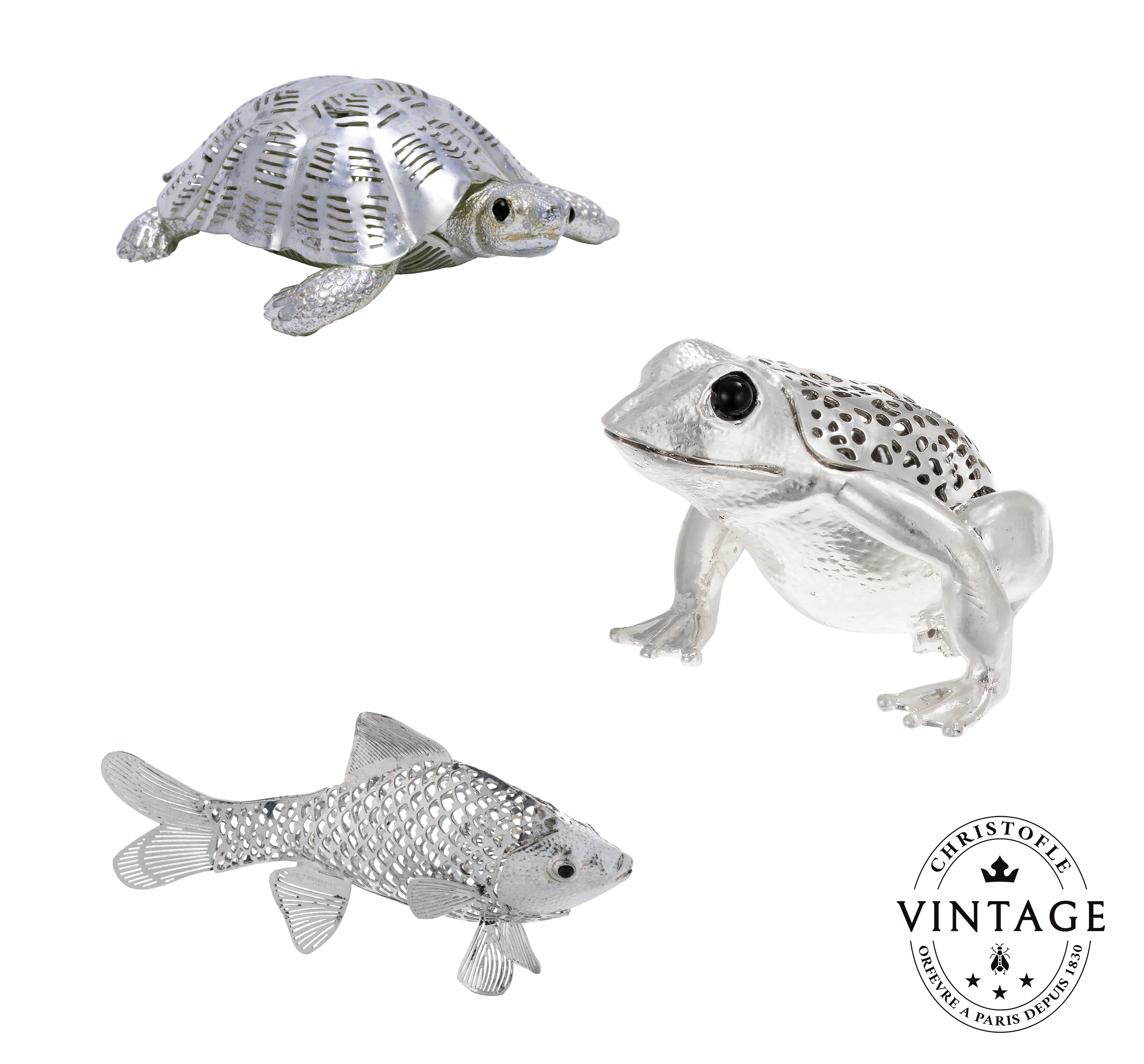 christofle Compose your Vintage Silvered Aquatic Set