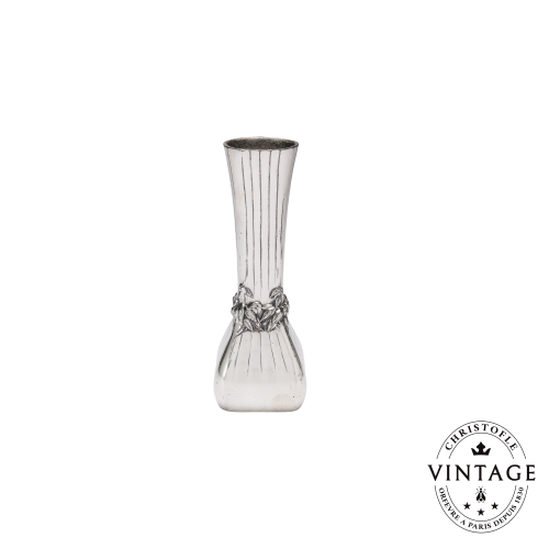 christofle Vintage Silvered Borage Vase