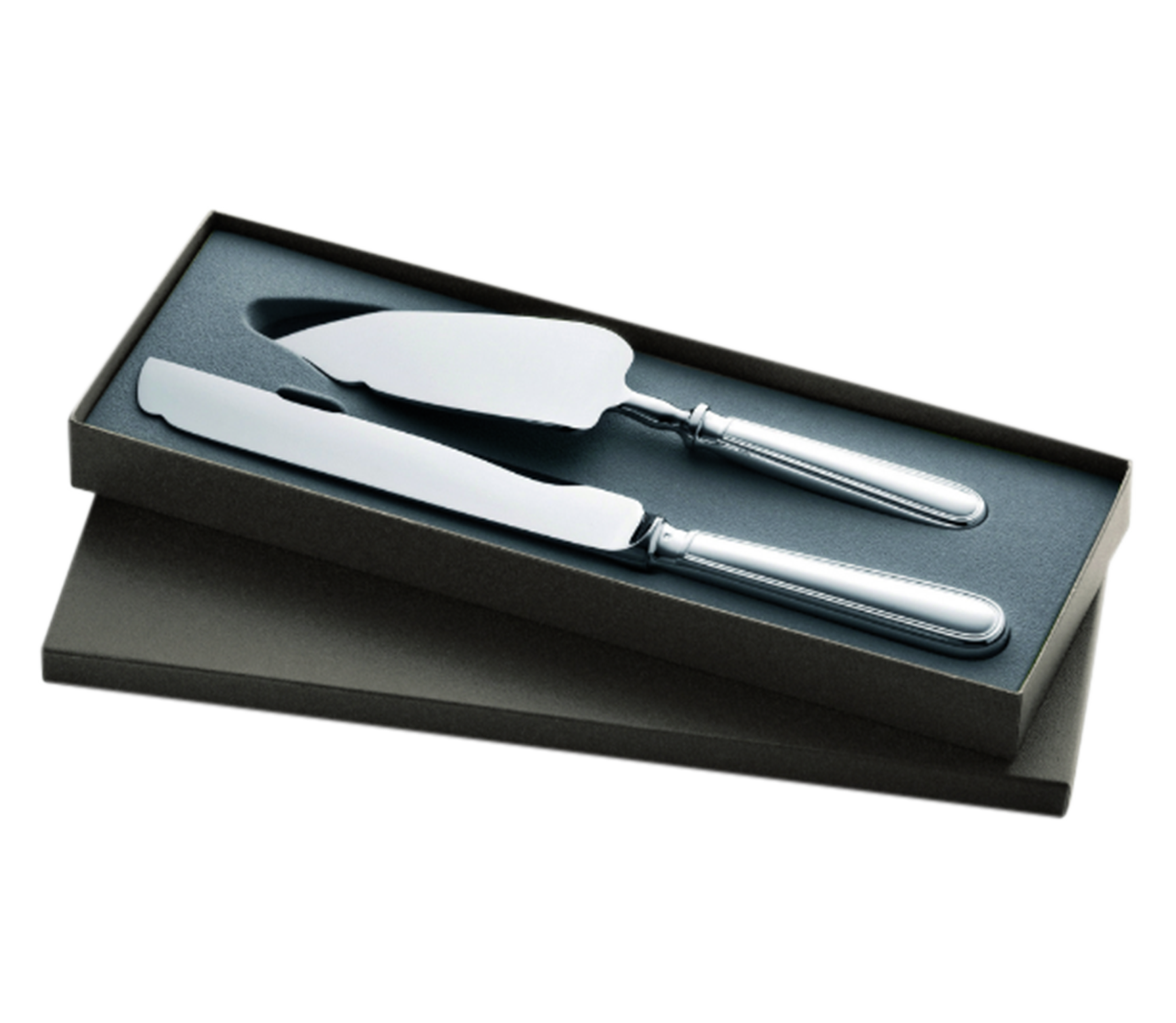 christofle Coffret 2 pièces pelle et couteau à gâteaux en métal argenté