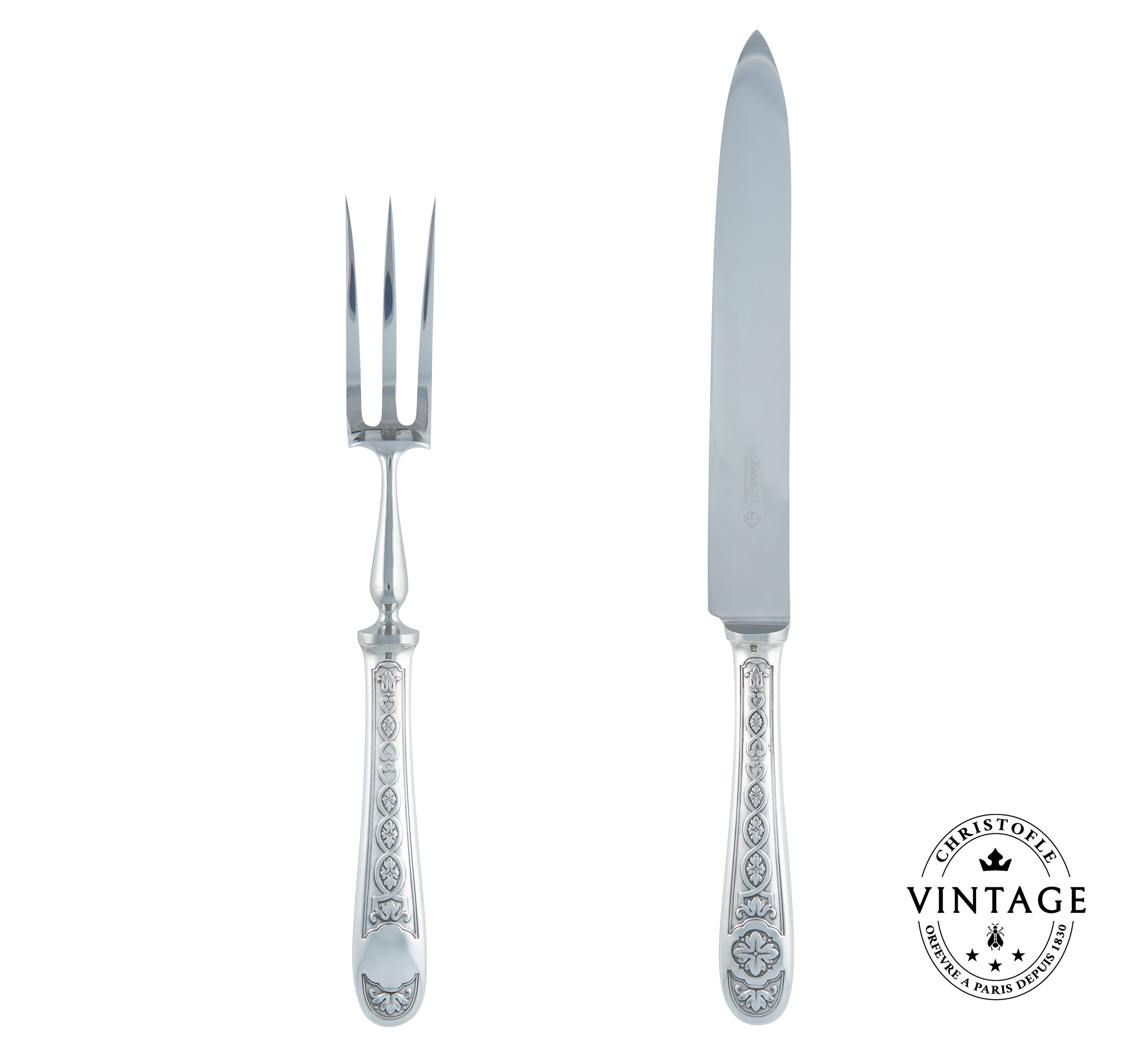 Cutting Set (2 piece), Silverware - Vintage