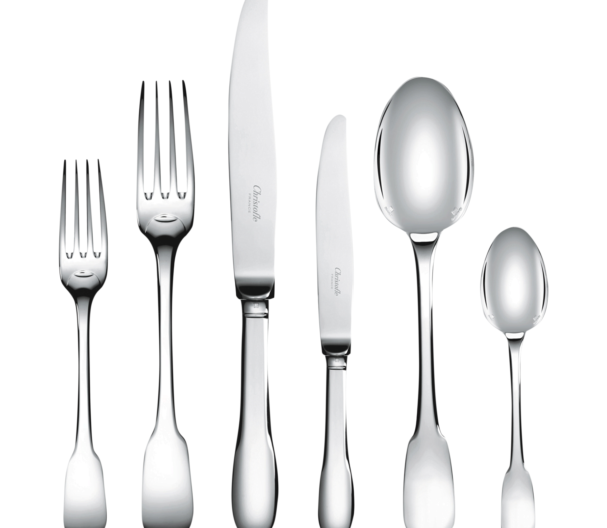 christofle 36-piece silver-plated flatware set  with chest 1