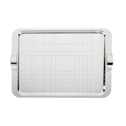 christofle Plateau rectangulaire en métal argenté -  45 x 32 cm