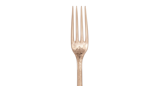 christofle Gilded Rose Gold Dinner Fork