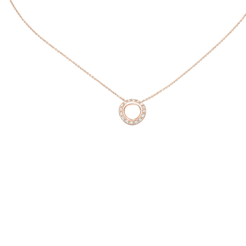 christofle Rose Gold & Diamond Pendant
