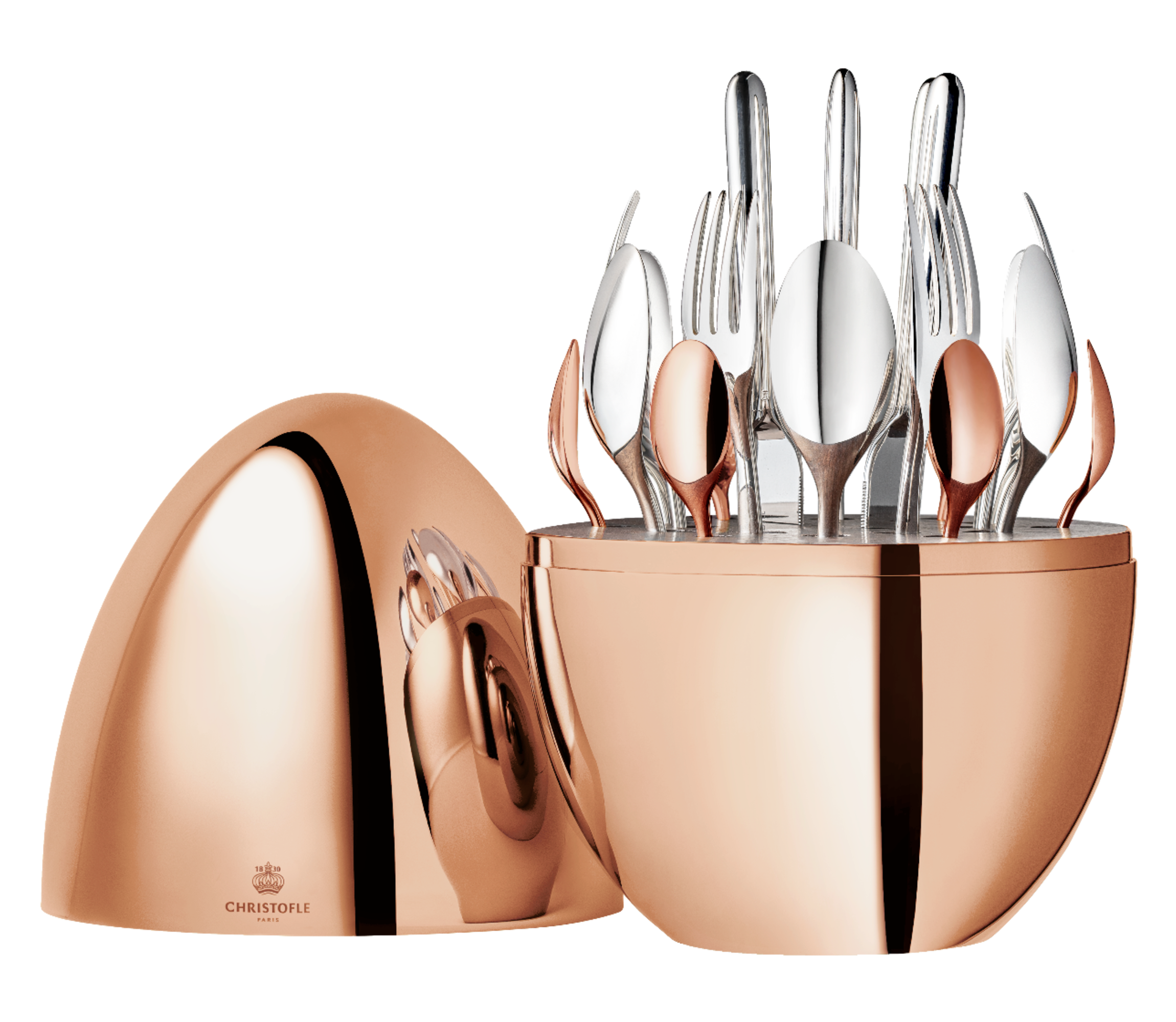 christofle Ensemble pour 6 personnes (24 pièces) Rose Gold en métal argenté avec écrin