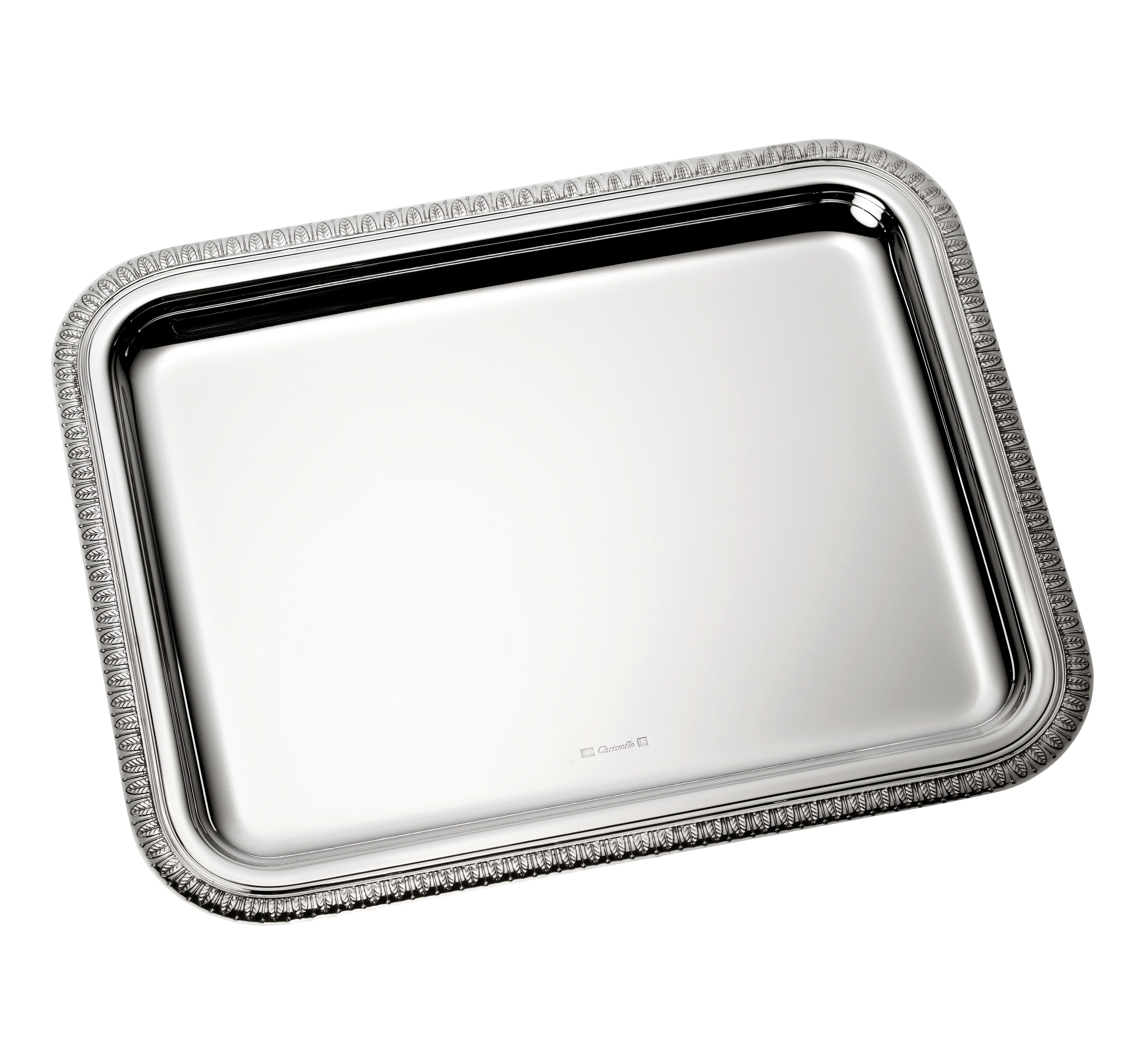 christofle plateau rectangulaire en métal argenté - 20 x 16 cm 1