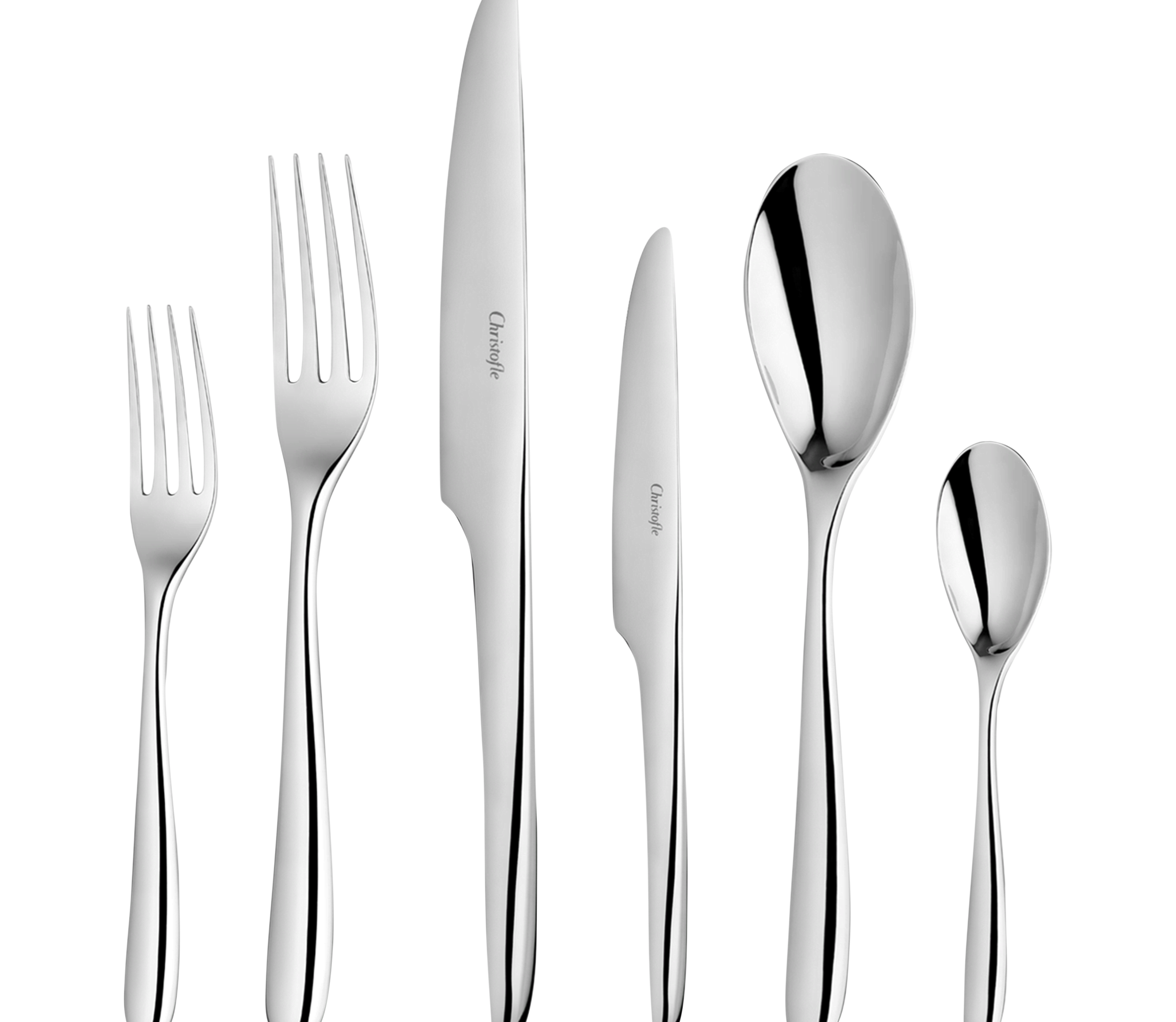 christofle 36-piece stainless steel flatware set  1