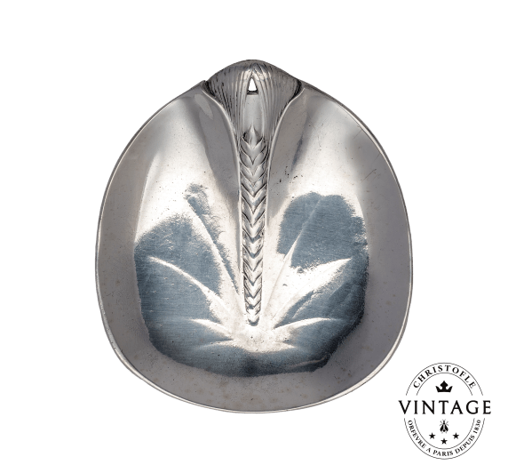 christofle wheat ear ashtray/trinket bowl, silverware - vintage 1
