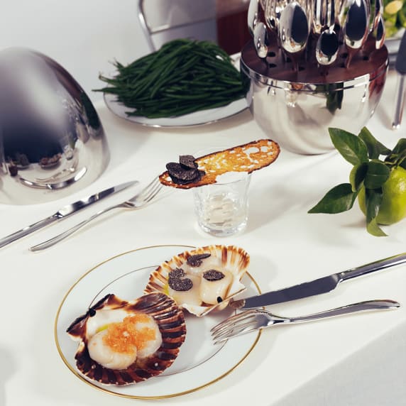 christofle 24-piece silver-plated flatware set with chest 5