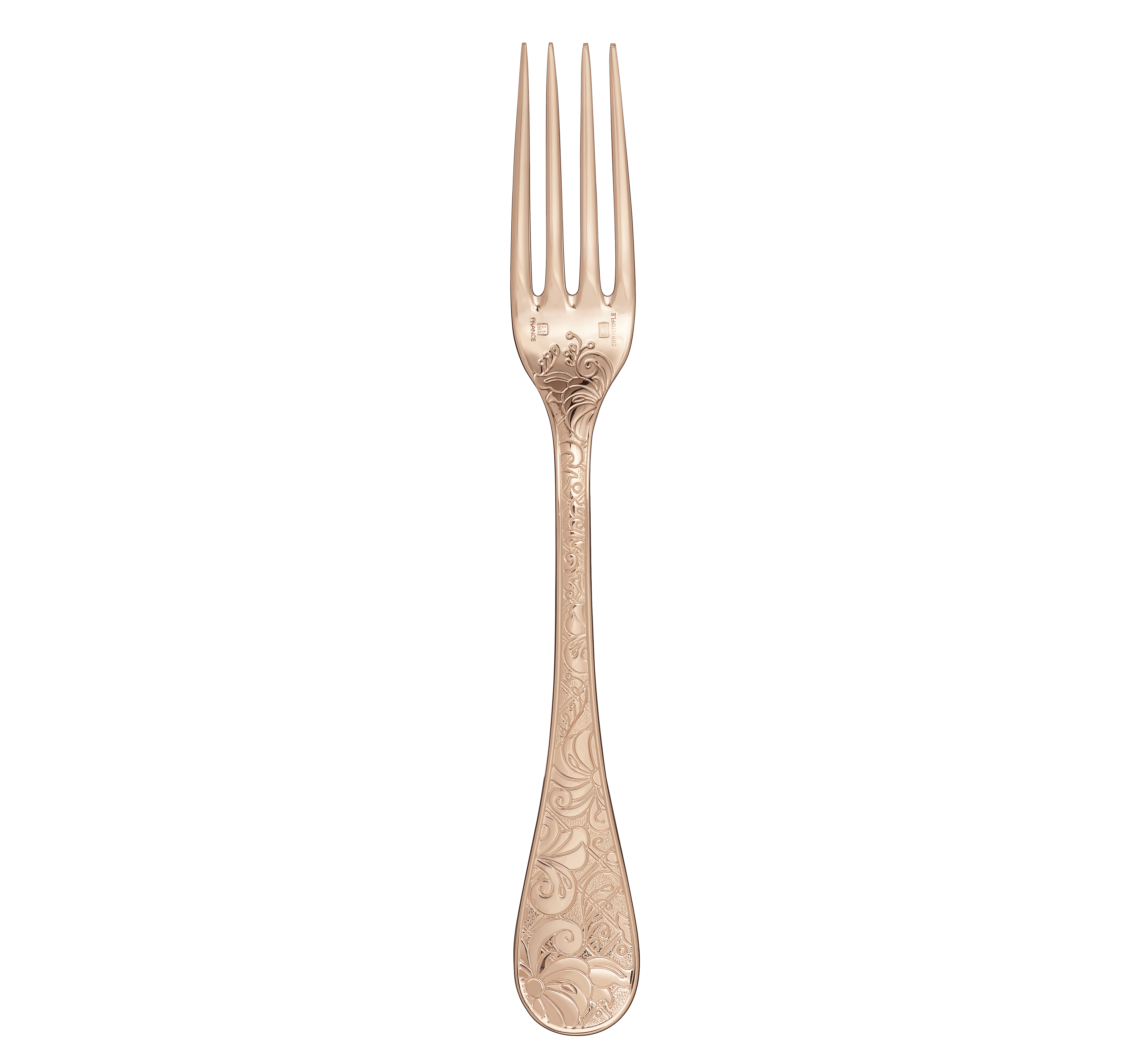 christofle gilded rose gold dinner fork 1