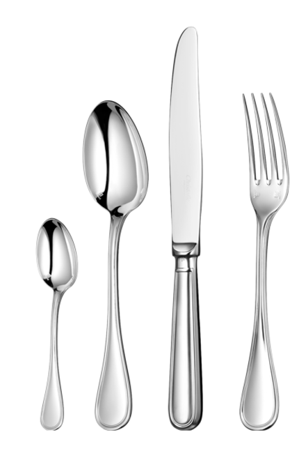 christofle 24-piece silver-plated flatware set with chest 2