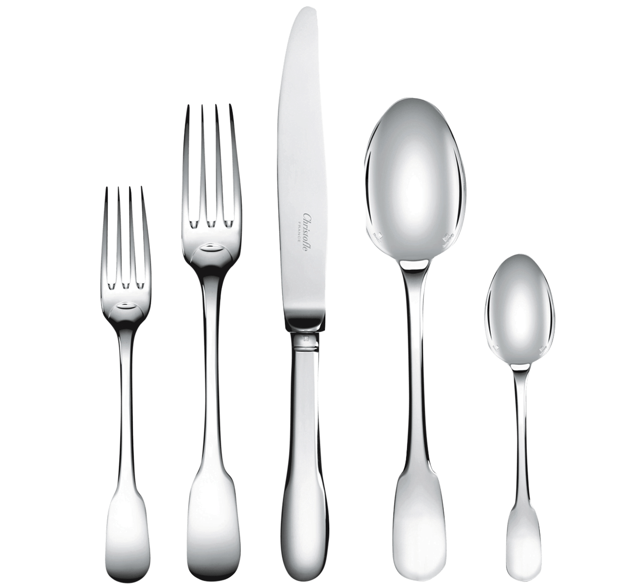 christofle ensemble individuel (5 pièces) en argent massif 2