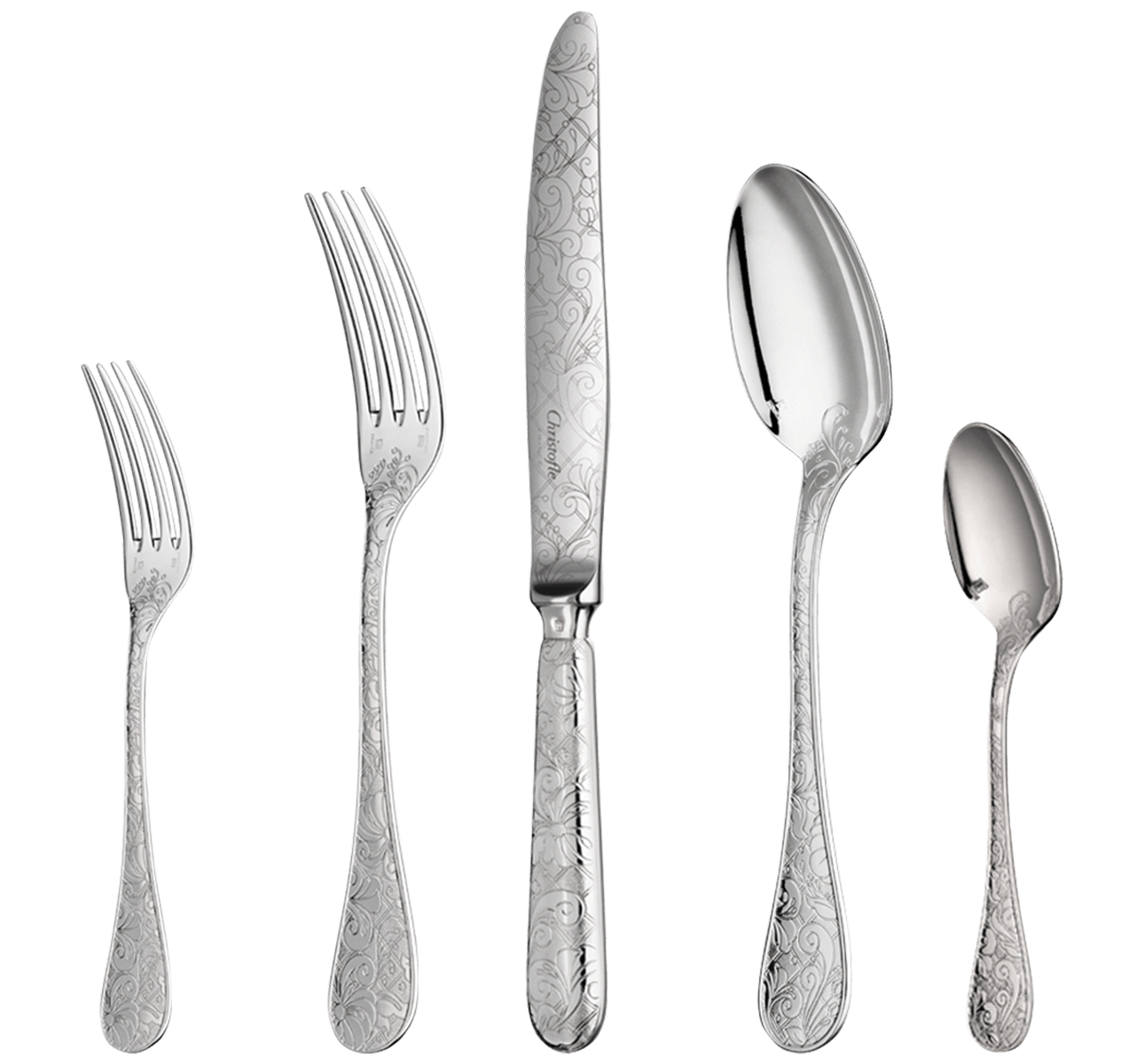 christofle flatware set for 12 people (110 pieces) with chest 1