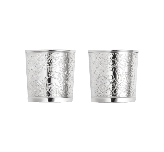 christofle silver-plated shot glasses, set of 2 1