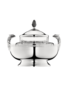 Christofle キャビアセットＳ ヴェルティゴ シルバーコーティング Small Silver-Plated Caviar Serving Set Vertigo Christofle