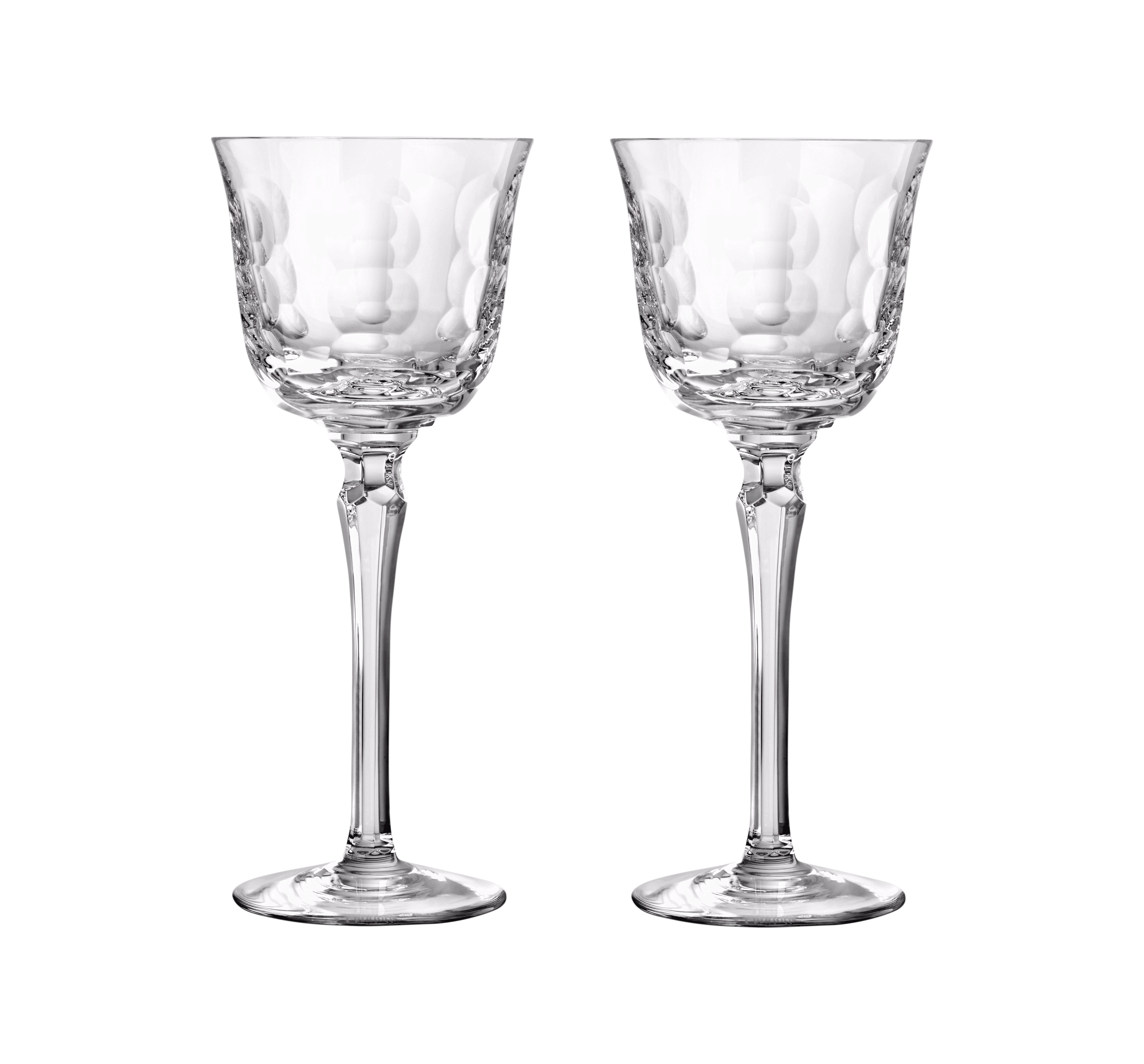 White Wine Crystal Glasses - Set of 2 Kawali