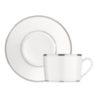 christofle Porcelain Coffee/Tea Cup and Saucer 