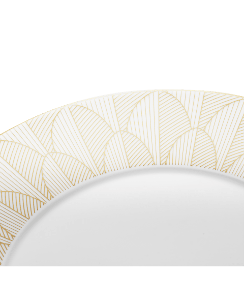 Dinner Porcelain Plate Gold Finish