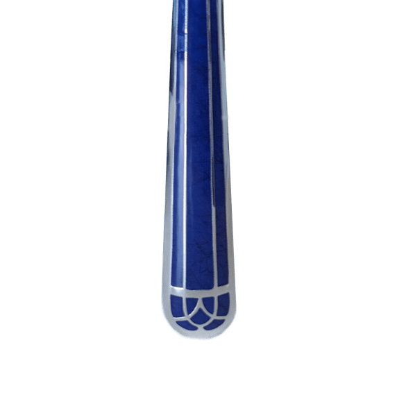 christofle silver-plated fish knife - marbled blue 4