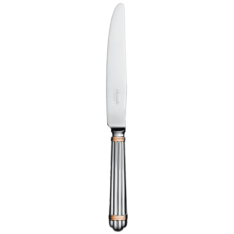SilverPlated Dinner Knife with Gold Ring Aria