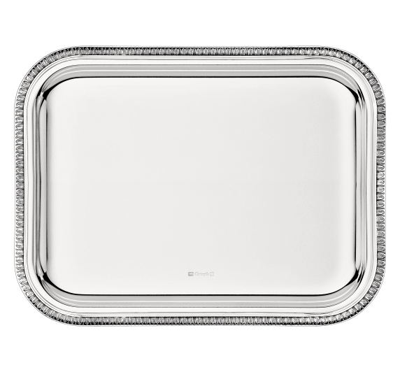 christofle rectangular tray  malmaison  silver plated 1