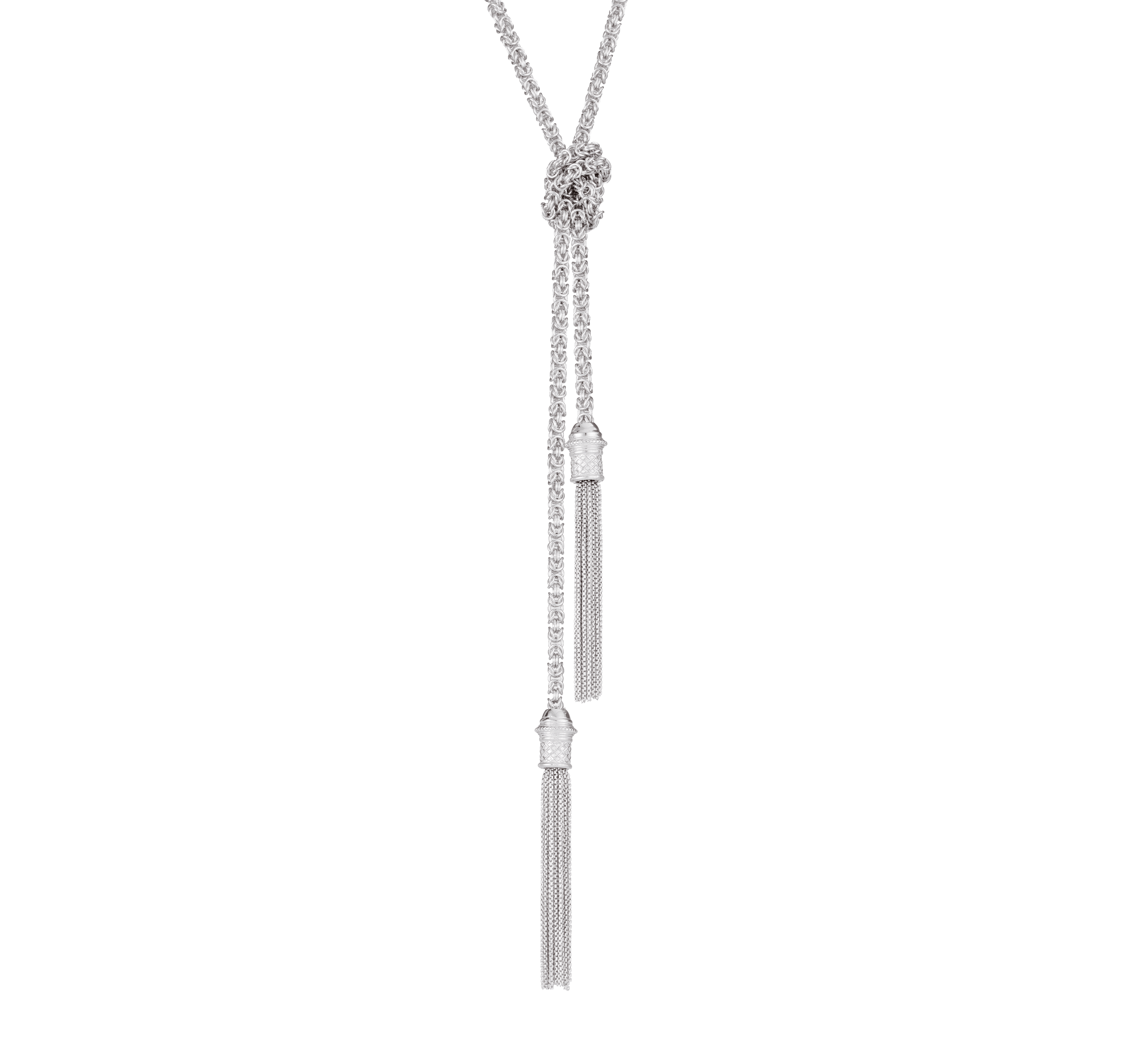 christofle sterling silver tie necklace chain  3