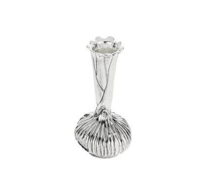 Silver plated Onion vase