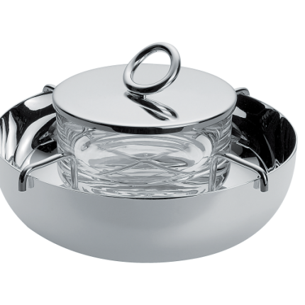 christofle small silver-plated caviar serving set 1