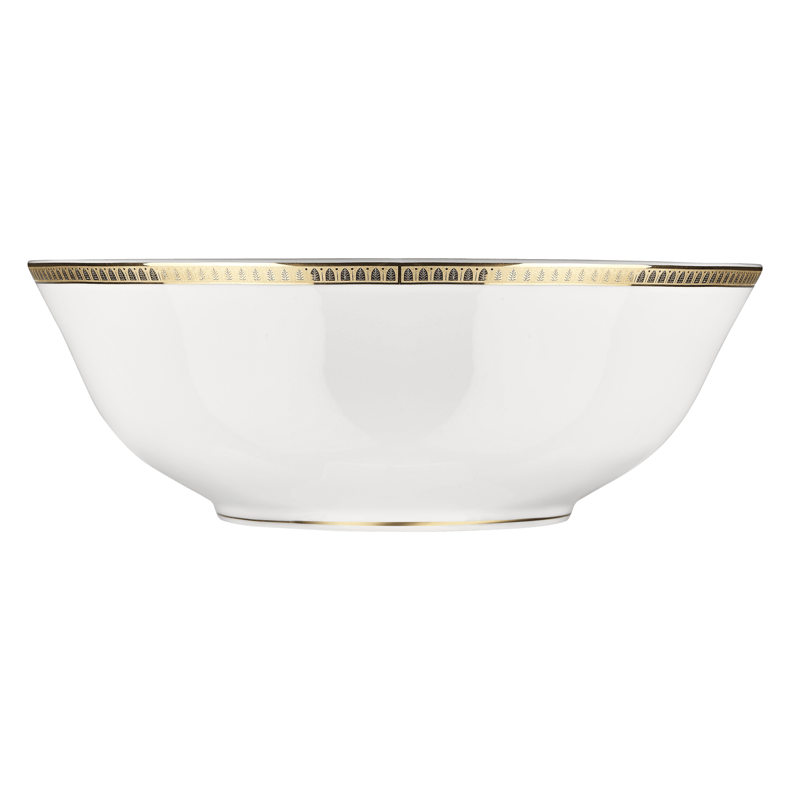 Gilded Porcelain Salad Serving Bowl Malmaison Christofle