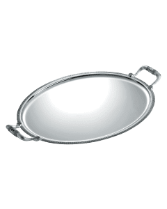 Oval tray with handles Malmaison  Silver plated