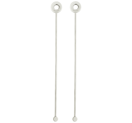 christofle set of 2 cocktail stirrers oh de christofle  stainless steel 2