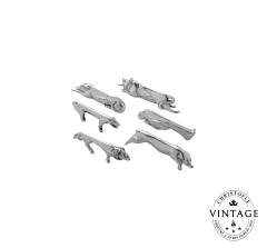 christofle set of 6 knife rests, silverware - vintage 1