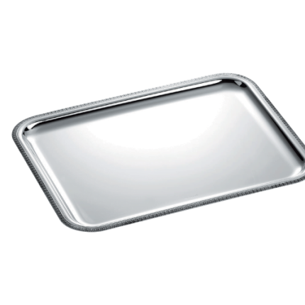 christofle rectangular tray  malmaison  silver plated 1